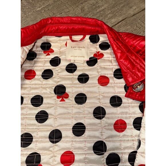 New Kate Spade Puffer Jacket in Candied Red - Picture 3 of 5